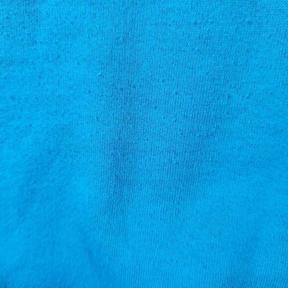 Vtg Russell Athletic XL Made USA Sweatshirt Bunny Print Teal‎ Crew Pullover - Picture 5 of 11